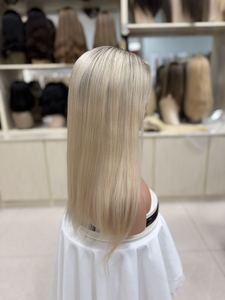 Perruque frontale en dentelle suisse HD en cheveux humains vierges, sans colle, transparente et respirante, avec bonnet, pour un look naturel, taille petite/moyenne, vente en gros - Product Image 2