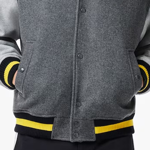Veste universitaire pour homme très vendue, avec détails brodés, en tissu de laine, style Letterman, col montant - Product Image 6