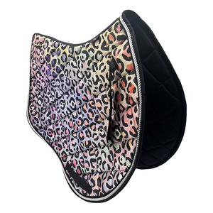 Nouvelle tapisserie de selle de cheval pour le saut d'obstacles, couverture de demi-selle antidérapante, durable, en tissu coton et polyester, personnalisable - Product Image 6