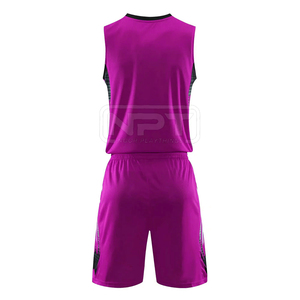 Uniformes de basket-ball pour hommes imprimés sur mesure, vêtements de sport à séchage rapide, uniformes de basket-ball en gros - Product Image 2