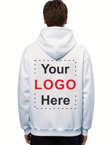 High Quality Premium Winter Season Plus Size Men's 100% Cotton Fleece Knitted Pocket Regular Fit Eco-Friendly Windproof Hoodies - Product Image 2