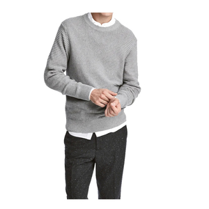 Wholesale Men's Crew Neck Sweaters Knitted Polyester/Cotton Anti-Shrink Customizable High Quality Designer - Product Image 2