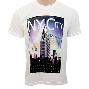 T-shirts décontractés pour hommes de haute qualité, col rond, personnalisables avec impression numérique du logo sur le devant, séchage rapide, respirants, coupe classique, vente en gros - Product Image 1