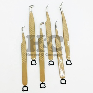 สินค้ามาใหม่ คีมคีบปลายแหลมป้องกันแม่เหล็ก Hooper Company รุ่น HAC-T0447 ทำจากสแตนเลส ขนาด 10 มม. ด้ามจับลายพีชแบร์ รับผลิตแบบ OEM ODM สำหรับต่อขนตา - Product Image 4