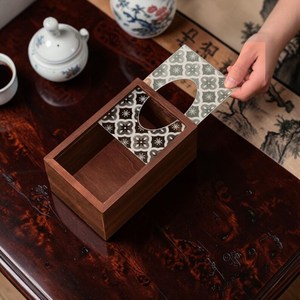 Best Quality 100% Natural Premium Design MDG Board Tissue <b>Box</b> Wooden Napkin Holder Custom Logo Portable for <b>Party</b> Hs Husnain - Product Image 2