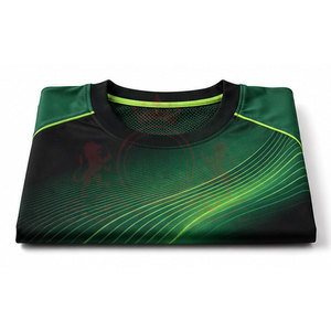 Camiseta de Fútbol para Hombre, Degradado Verde y Negro, Manga Corta, Cuello Redondo, Poliéster que Absorbe la Humedad, Ajuste Atlético, para Todas las Temporadas - Product Image 6