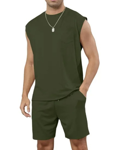 High Street Plus Size Men's <b>Sets</b> 2 Piece Tracksuit <b>Set</b> with Sleeveless T-Shirt <b>and</b> Casual Tank <b>Tops</b> <b>Short</b> <b>Sets</b> Quick Dry Design - Product Image 4