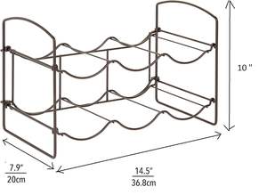 Metal Water Bottle Rack Storage Organizer Free-Standing Bottle Holder for Kitchen Countertop Pantry Fridge for Wine Beer Soda - Product Image 5