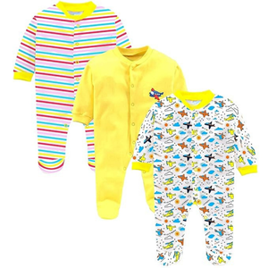 ชุดรอมเปอร์เด็กทารกผ้าฝ้ายเนื้อนุ่ม ระบายอากาศได้ดี แฟชั่นเสื้อผ้าเด็กอ่อน ขายส่งสำหรับแบรนด์เด็กพรีเมียม - Product Image 3