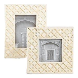 Vente chaude 4x6 cadre photo en bois naturel avec incrustation d'agate et nouveau design en os pour un usage domestique sur le mur ou la table - Product Image 2