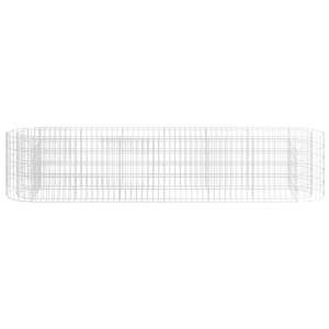 Jardinières et bacs à fleurs rectangulaires durables en gabion de fer galvanisé sur pied - Product Image 4