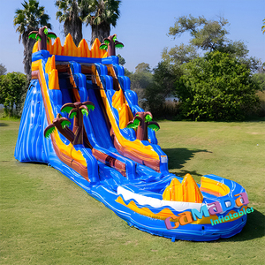 Tobogán Acuático Inflable Island OASIS de 20 pies o Toboganes Acuáticos Personalizados con Palmeras, Tobogán Inflable de PVC Resistente para Juegos Acuáticos al Aire Libre - Product Image 3