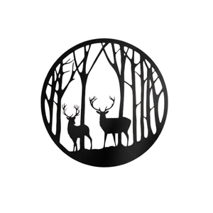 Décoration murale en métal de luxe en forme de cerf avec design rétroéclairé par LED |   Sculpture murale moderne de qualité supérieure pour la décoration de la chambre à coucher, du salon et de la salle à manger - Product Image 1