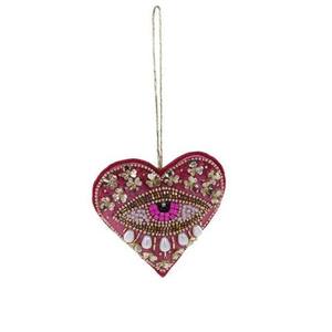 Multi-Strand <b>Leather</b> <b>Keychain</b> with Heart-Shaped Beaded Bag Charm Fashionable Accessory for Everyday Use Unique Embroidery Design - Product Image 1