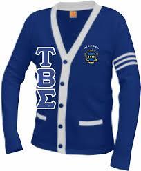 Pull cardigan en acrylique fin pour l'hiver Zeta Phi Beta avec col en V - Product Image 4