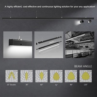 Système de rail linéaire LED Plug & Play à faible consommation d'énergie, éclairage DALI dimmable IP40, garantie 5 ans pour remplacement des lampes fluorescentes