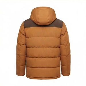 Parka d'hiver de luxe pour hommes, coupe slim, en toile, avec capuche et motif 3D, faible MOQ, vente en gros - Product Image 3