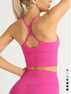 Light <b>Blue</b> Seamless Sports <b>Bra</b> Set With High Waist Leggings For Yoga Fitness Workout - Product Image 4