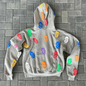 Sudaderas con Capucha para Hombre con Apliques de Letras, Venta al Por Mayor, Sudaderas con Logotipo Personalizado, Marca Privada, Fabricante de Ropa Urbana Premium - Product Image 3