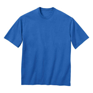 Men's <b>blue</b> Solid Front Knitted Breathable Heat-Transfer Printed <b>T</b>-Shirt Short Sleeve O-Neck Regular Fit Casual 100% Cotton - Product Image 5