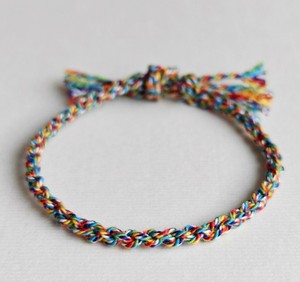 Handwoven Tibetan Cotton <b>Rope</b> <b>Bracelet</b>: Boho Friendship Jewelry - Product Image 1