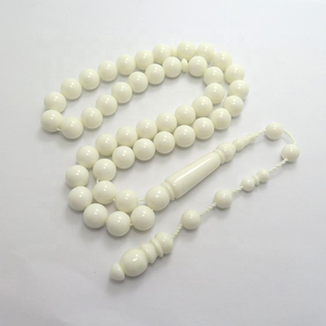 Perles de prière Tesbih rondes en os pur de 10 mm, 45 perles, chapelet de prière Tasbeeh Masbaha Subha Rosary - Product Image 6