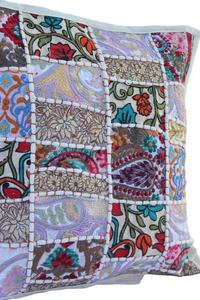 Nueva llegada surtido Sari Patchwork funda de cojín bordado Patchwork funda de almohada para la decoración del hogar - Product Image 6