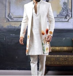 <b>Men</b>’s Premium Pakistani <b>Kurta</b> with Printed Shawl | Traditional Ethnic Wear | Festive Wedding Party Wear <b>Kurta</b> Set - Product Image 2