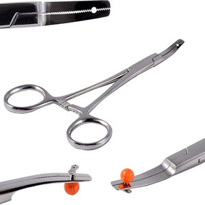 Outil de maintien d'ancrage dermique en acier inoxydable pour la pose et le retrait professionnel des ancrages de piercing corporel - Product Image 1