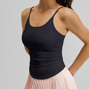 Nouveau débardeur côtelé court pour femme, sans manches, à bretelles, personnalisable, respirant, style sportif, hip-hop, sexy, décolleté bas, vente en gros - Product Image 3