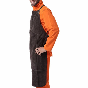 Delantales de soldadura de cuero formales tejidos, resistentes al fuego, con bolsillos, tamaño personalizado, de calidad económica, suministro de fábrica - Product Image 6