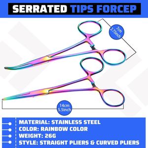 Pinzas Hemostáticas Curvas Rectas BBTO LUMINEX IMPEX LI-2085 Antienvejecimiento para Mujer, Alicates de Perforación de Acero Inoxidable para Pesca - Product Image 2