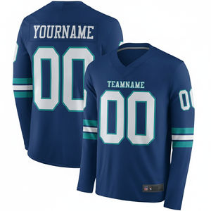 Maillot de football américain à la mode, design authentique, dégradé vert et or vieilli, édition limitée - Product Image 2