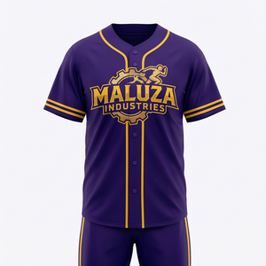 Customized <b>Men's</b> Baseball Jersey Short Sleeve Regular Fit Hip Hop Athletic Streetwear Breathable Button Sports Front Letter - Product Image 1