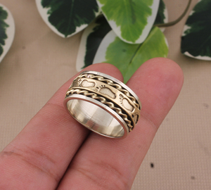 Bague en argent sterling 925 avec empreinte de bébé, sertie clos, pour cadeau de nouvelle maman, style classique pour femme, idéale pour les fêtes - Product Image 6