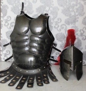 Ensemble de Costume de Guerrier Spartan Grec avec Casque, Cuirasse et Plastron - Product Image 1