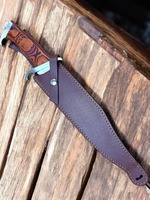 Couteau de chasse artisanal en acier D2 de 15 pouces avec manche en bois, cadeau pour père, cadeau de mariage, couteau de camping, cadeau pour fils.