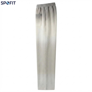 Pantalon de survêtement homme en polyester/coton, coupe droite, décontracté, en velours côtelé, avec cordon de serrage, personnalisable en usine, haute qualité - Product Image 3