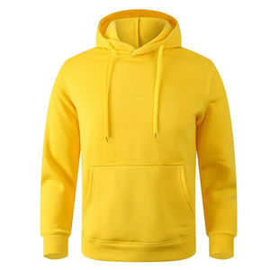 เสื้อฮู้ดสีชมพูแบบเรียบ ผลิตตามสั่ง ขายส่ง เสื้อสเวตเชิ้ตผ้าฟลีซแบบสวมหัว มีกระเป๋าจิงโจ้และเชือกผูกเข้าชุด - Product Image 3