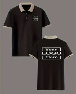 Custom Black Cotton Polo Shirt Unisex Work Fashion Breathable Silk Screen Printing ODM Service Oeko-Tex Certified Bangladesh - Product Image 1