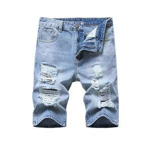 <b>Mens</b> Denim Shorts Casual Summer <b>Jeans</b> Shorts Slim Fit Streetwear Style - Product Image 4