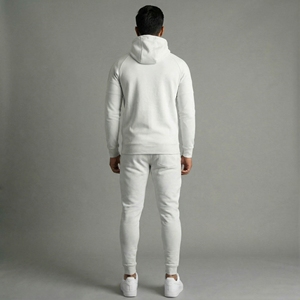 Conjunto Deportivo Informal Transpirable Unisex, Sudadera con Capucha y Cordón Ajustable, Pantalones Deportivos Holgados, 100% Algodón, Ropa Deportiva para Gimnasio - Product Image 2