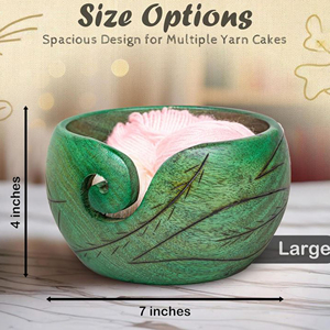 Hand-Painted Yarn Bowl | Colorful Ceramic Organizer for Crochet & Knitting Supplies | Artistic Handmade Craft by AYAANS - Product Image 3