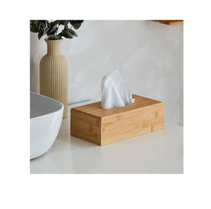 Good Quality Rectangle Wood Tissue <b>Box</b> for Kitchen Table and Countertops Accessories With Customise Logo & Design - Product Image 1