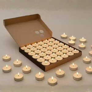 <b>Tea</b> <b>Light</b> Candles Unscented Mini Wax Candles for Home Decor Diwali Wedding Party Dining Table Decoration Meditation and Gifts - Product Image 3