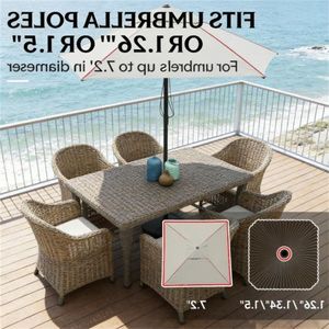 Base per Ombrellone da Esterno Marrone con Base Quadrata per Terrazzo - Solo Base per Ombrelloni da Patio - Product Image 3