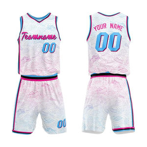 Uniformes de Baloncesto Personalizados de Poliéster para Hombre, Jersey y Pantalones Cortos Transpirables, de Secado Rápido, Resistentes a la Decoloración y Anti-Pilling - Product Image 2