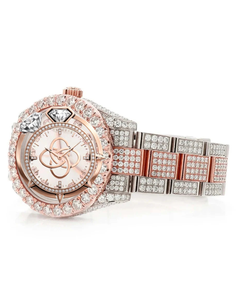 Luxury Round Dial Moissanite Watch Men Full Diamond Bracelet Wristwatch - Product Image 3