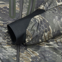 Veste Softshell Homme Personnalisée OEM, Camouflage Nid d'Abeille, Coupe-Vent, Imperméable, Technique, pour Chasse en Plein Air, Vêtement Tactique à Capuche