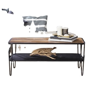Handcrafted Accent <b>Table</b> Handmade Home Decor <b>Table</b> Metal Frame <b>Wooden</b> Top Coffee <b>Table</b> Hot Selling Living Room Furniture - Product Image 2